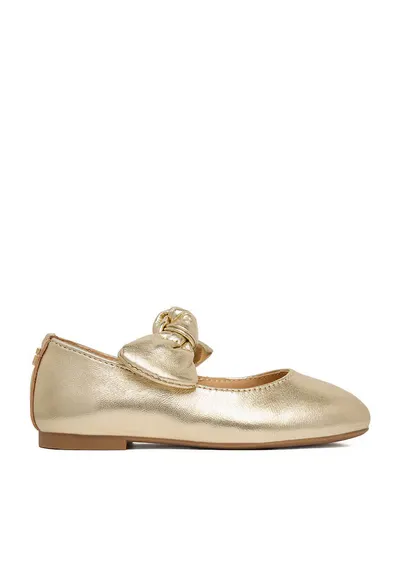 Balerini copii eleganti - piele naturala - auriu