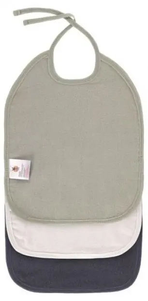 Bavețele pentru bebeluși Lassig - Medium, 3 bucăți, Olive/Milky/Navy