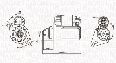 Electromotor (12v, 1,1kw) Potrivit Audi A1, A3, Tt; Seat Altea, Altea Xl, Ibiza Iii, Leon, Leon Sc, Leon St, Toledo Iii; Skoda Octavia Ii, Rapid, Superb Ii, Superb Iii, Yeti 1.4-2.5 05.03