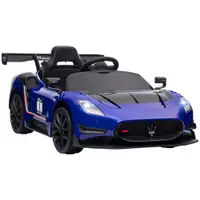 AIYAPLAY Mașină electrică pentru copii 12V, licențiată, telecomandă, roți amortizate, albastru, 115x60x45 cm | Aosom Romania