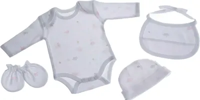 Set maternitate pentru bebeluşi Gamberritos - 4 piese, roz