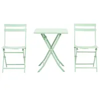 Outsunny Set Mobilier de Grădină Pliabil din Metal Verde Masă și Scaune pentru Spații Exterioare și Terasă Design Compact | Aosom Romania