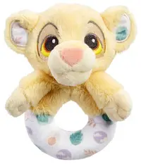 Jucărie zornăitoare de pluș pentru bebeluși Rainbow Designs - The Lion King, Simba