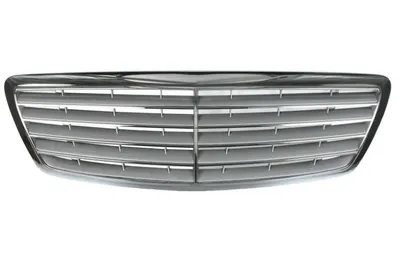 Grila fata potrivit MERCEDES S (W220) 2.8-6.3 1998-2005 pana in 2005 - (argintiu/crom)