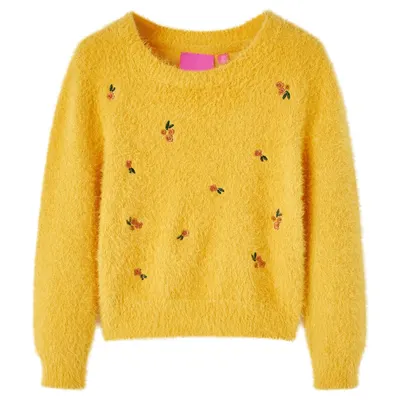 Pulover pentru copii tricotat, ocru, 116