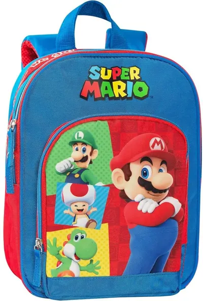 Ghiozdan pentru grădiniță Panini Super Mario - Red & Blue
