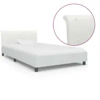 Gossi cadru de pat, alb, 90 x 200 cm, piele ecologica