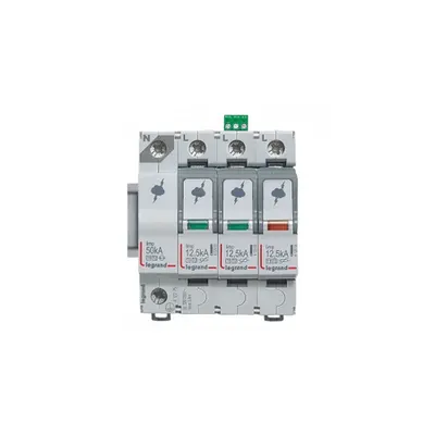 Descarcator SPD - protection of main distribution board -T1+T2 -limp 12.5 kA/pole -3P+N left