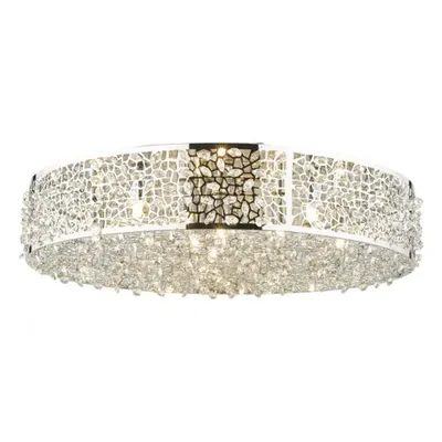 Lampa tavan Kotaro 6lt Flush Polished Chrome & Crystal