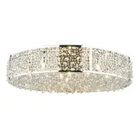 Lampa tavan Kotaro 6lt Flush Polished Chrome & Crystal