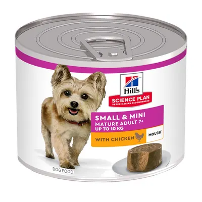 Hills SP CANINE MATURE S&M MOUSSE CHK, conserva pentru caini maturi, cu pui, 200 gr