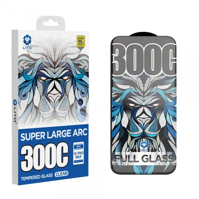 Folie de protectie Ecran Lito D+ Max 300C pentru Apple iPhone 16 Pro Max, Sticla Securizata, Full Glue