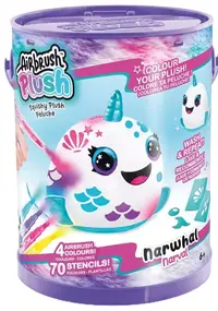 Set creativ Canal Toys - Mini jucărie de plus pentru colorat, Narval