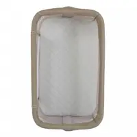 Patut Co-Sleeper Cangaroo Aura Beige 88x56 cm cu laterala culisanta, saltea cu baza ferma si husa detasabila, functie anti reflux, 7 nivele de reglare a inaltimii, 4 roti cu frana,recomandat de la nastere pana la 9 kg