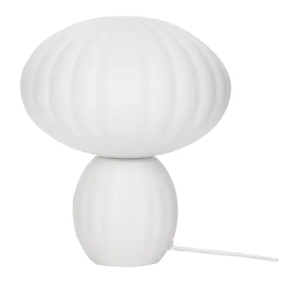 Veioză albă din sticlă (înălțime 28 cm) Kumu – Hübsch