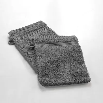 Prosopel de spălat pe corp gri închis din bumbac 15x21 cm Tendresse – douceur d'intérieur