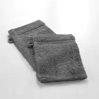 Prosopel de spălat pe corp gri închis din bumbac 15x21 cm Tendresse – douceur d'intérieur
