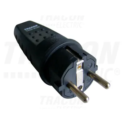 Fisa cu CP lateral, cauciuc TICS-012G 16A, 250V, 2P+E, IP44 (DUAL Schuko/French)