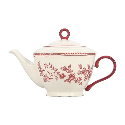 Ceainic burgundy/fildeș din porțelan 920 ml Cyril – S|P Collection