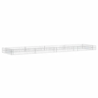 vidaXL Strat înălțat de gabion, 400x100x20 cm, oțel galvanizat