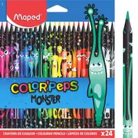 Creioane colorate Maped Color Peps - Monster, 24 culori