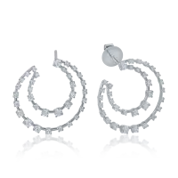Cercei din aur alb cu diamante de 1.63ct