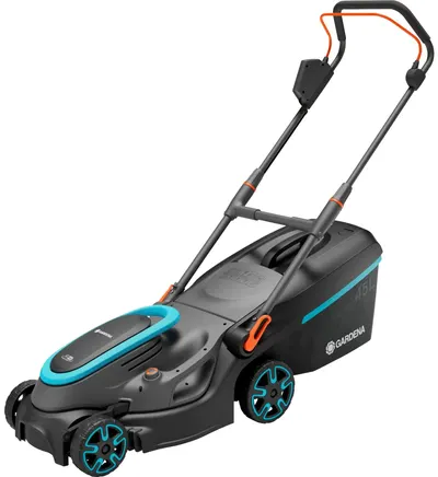 Mașină de tuns iarba cu acumulator Gardena - Powermax 37/36V P4A Set, 18V, 2х4Ah, 37 cm, cu 2 baterii si incarcator