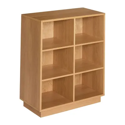 Bibliotecă în culoare naturală cu aspect de lemn de stejar 80x95x30 cm Disco – Hübsch