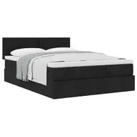 Gossi cadru de pat otoman cu saltea tesatura neagra 140x190cm