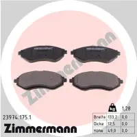 Set placute frana, frana disc ZIMMERMANN 23974.175.1