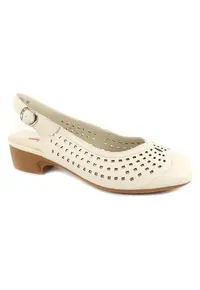Pantofi dama decupati piele naturala X4X480017A 13 N - Alb