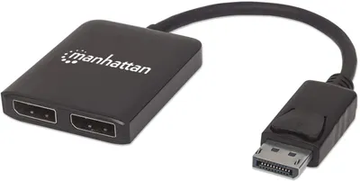 Splitter Manhattan - 207768, MST, DP/2x DP, 4K UHD, negru