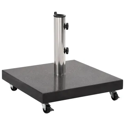 Gossi suport umbrela de soare, negru, 30 kg, granit, patrat