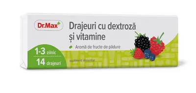 Dr. Max Drajeuri cu dextroza si vitamine, 14 drajeuri