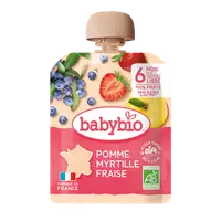 Piure de mere, afine si capsuni Bio, 90g, BabyBio