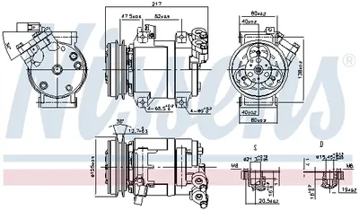 Compresor AC clima MITSUBISHI L 200 TRITON, PAJERO SPORT II 2.5D dupa 2005