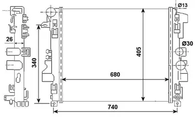 Radiator apa racire motor MERCEDES VIANO (W639), VITO MIXTO (W639), VITO (W639) 2.0D dupa 2003