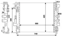 Radiator apa racire motor MERCEDES VIANO (W639), VITO MIXTO (W639), VITO (W639) 2.0D dupa 2003