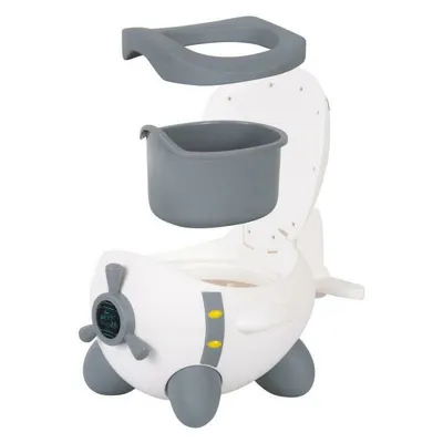 Olita copii in forma de avion FreeON Potty Plane 32 cm x 28 cm x 41 cm WhiteGrey