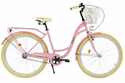 Bicicleta dama Davi Lila 28", 1 vitez, 160-185 cm, Roz/Crem