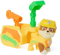 Set de joacă Spin Master Paw Patrol - The Dino Movie, remorcă cu unelte și Rubble