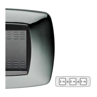 Placa ornament technopolimer, 2+2+2 module, argintie