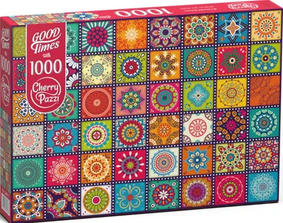 Puzzle Cherry Pazzi din 1000 piese - Pătrate ornamentale