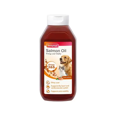 Supliment Nutritiv Caini si Pisici Ulei de Somon, Beaphar, 940 ml
