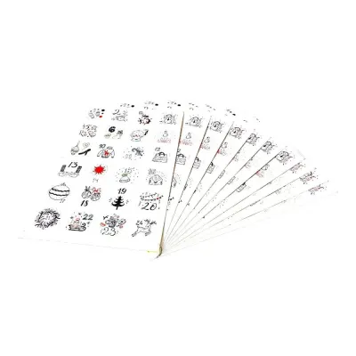 Set 10 foi x 24 stickere de Crăciun 4.5cm - model 1 - Default Title