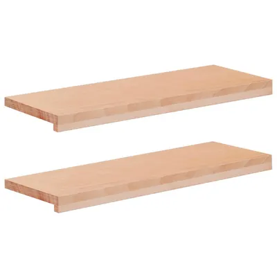 vidaXL Pervazuri 2 buc. natural 80x 30 x 2 cm Lemn de fag masiv