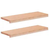 vidaXL Pervazuri 2 buc. natural 80x 30 x 2 cm Lemn de fag masiv