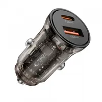 Incarcator Auto Tech-Protect CC01, 30W, 3A, 1 x USB-A - 1 x USB-C, Negru