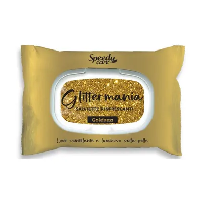 Servetele refreshing cu sclipici pentru fata si corp Glittermania Goldness Auriu, O-Pac | 15 buc