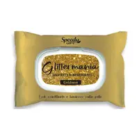 Servetele refreshing cu sclipici pentru fata si corp Glittermania Goldness Auriu, O-Pac | 15 buc